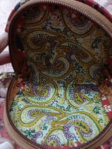 New Red Floral Print Coin Pouch