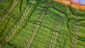 Beautiful Green &amp; Orange Saree