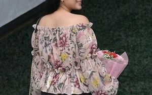 Floral Off-Shoulder Tiered Sleeve Top