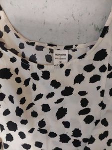 Dalmatian Print Ruffle Dress