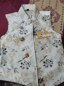 kids Floral Print Nehru Jacket