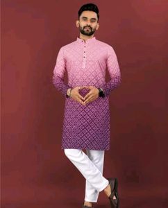 Stylish Men's Ombre purple Kurta