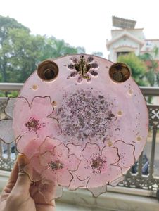 3D Handmade Resin pooja Plate