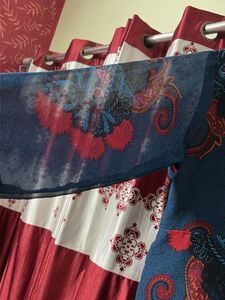 Teal blue Dress printed pattern