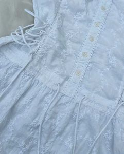 Soft Cotton White Chikankari Top