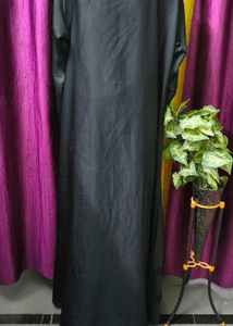 Elegant Black Abaya Gown Burqa with Dupatta Pearl