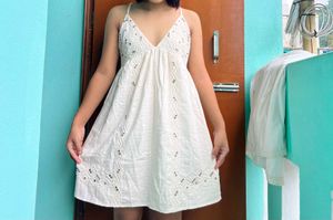 ZARA studded halter dress