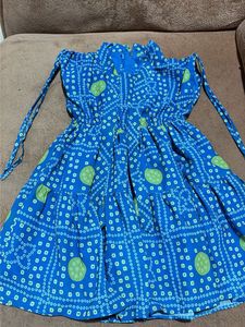 Blue Printed Dress