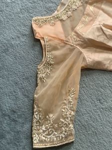 Elegant Peach Embroidered Anarkali