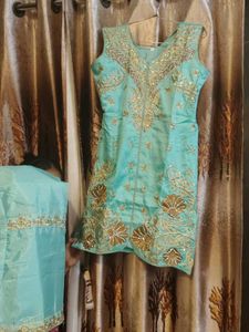 Elegant Embroidered Dress Material