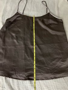 Black Satin Cami Sparkle Diamond straps