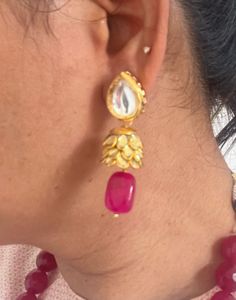 Elegant Kundan &amp; Meenakari reversible Necklace Set