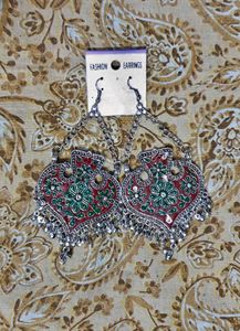 Combo of Boho Heart &amp; Oxidised Earrings