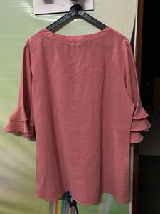 Stylish Ruffle Sleeve V-Neck Top