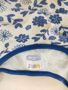 Karrot Blue Floral Onesies For Infant Girl