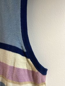 Striped Sleeveless Square Neck Top