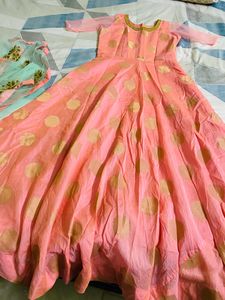 Elegant Peach &amp; Mint Indian Suit Set