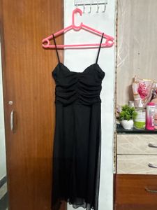 Elegant Black Spaghetti Strap Dress