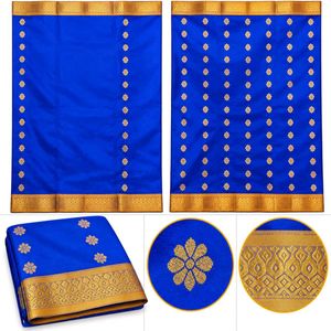 Royal Blue Saree with Golden Border