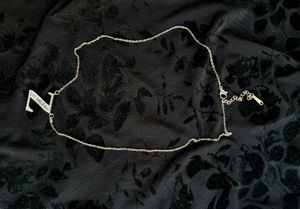 Silver Initial 'z' Necklace& bracelet