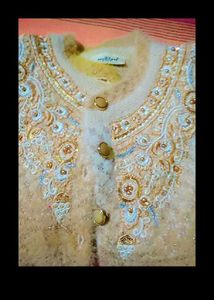 Embellished Fuzzy Sweater