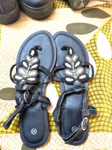 Aditya Birla Black Sandal Unused