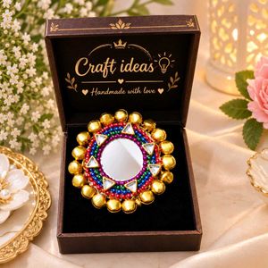 Boho Mirror & Beaded Statement Ring