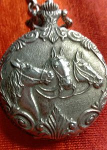 Vintage Horse Pocket Watch Pendant