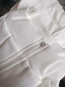Cream Cropped Zip-Up Hoodie