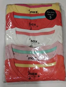 Max Kids White T-Shirt PACK OF 5