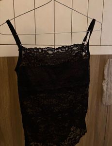 Black Lace Camisole Top