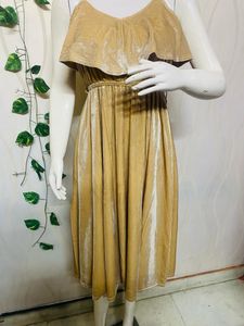 Velvet stylish, middi  dress for girls
