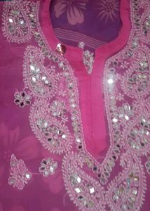 Beautiful Pink Embroidered Kurta