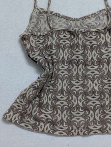Vintage Y2K Brown Patterned Cami Top