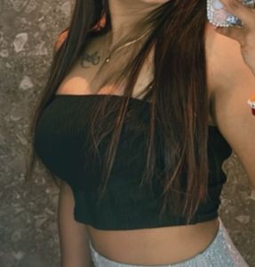 Black Ribbed Tube Top