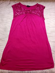 Sparkly Pink Tunic Top