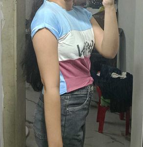Cute Colorblock Fitted Top – Size S