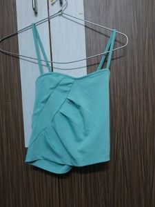Teal Ruched Camisole Top