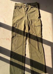 Corduroy Olive Green Cargo Pants
