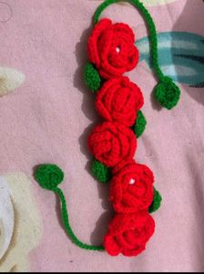 Handmade Crochet Rose gajra