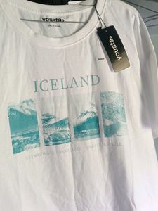 White Iceland Graphic T-Shirt