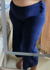 Pure crepe Navy Blue Palazzo Pants