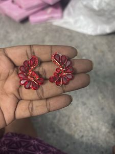 Stunning Red Gemstone Earrings