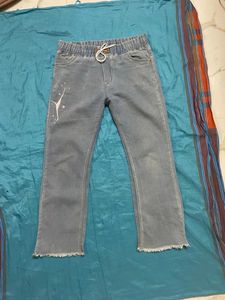 Y2k Light Wash Designed Denim Jeans