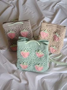 Crochet Strawberry Sling Bag
