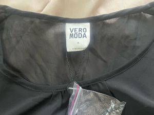 Vero Moda Black Embellished Shoulder Top