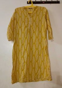 Zudio Yellow Cotton Kurta 💛