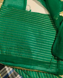 Emerald Green &amp; Gold Embroidered Rajputi Poshak