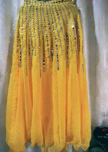 Ethnic Mirror work Yellow &amp; Blue lehenga choli