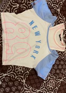 New York '86 Graphic Crop Top